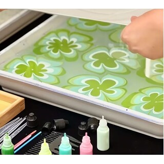 Marble Art Paint Kit With 10 Colour Paints