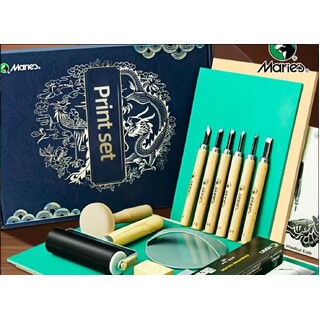 Marie's Complete Screen Printing Wood & Lino Kit 