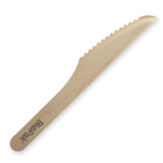 100x BioCutlery Wood Knife 16mm