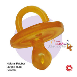 Natural Rubber Soothers Round Large Single (6+ Months)